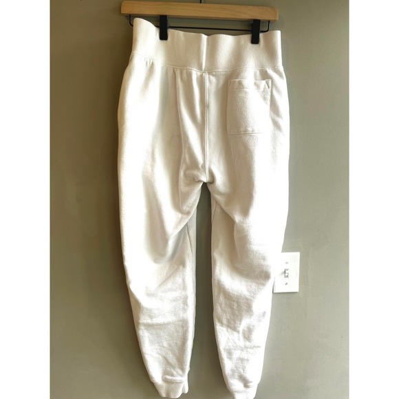 Vintage Reverse Weave White Champion Sweatpants M Comfy Casual Basic Activewear - Picture 7 of 14